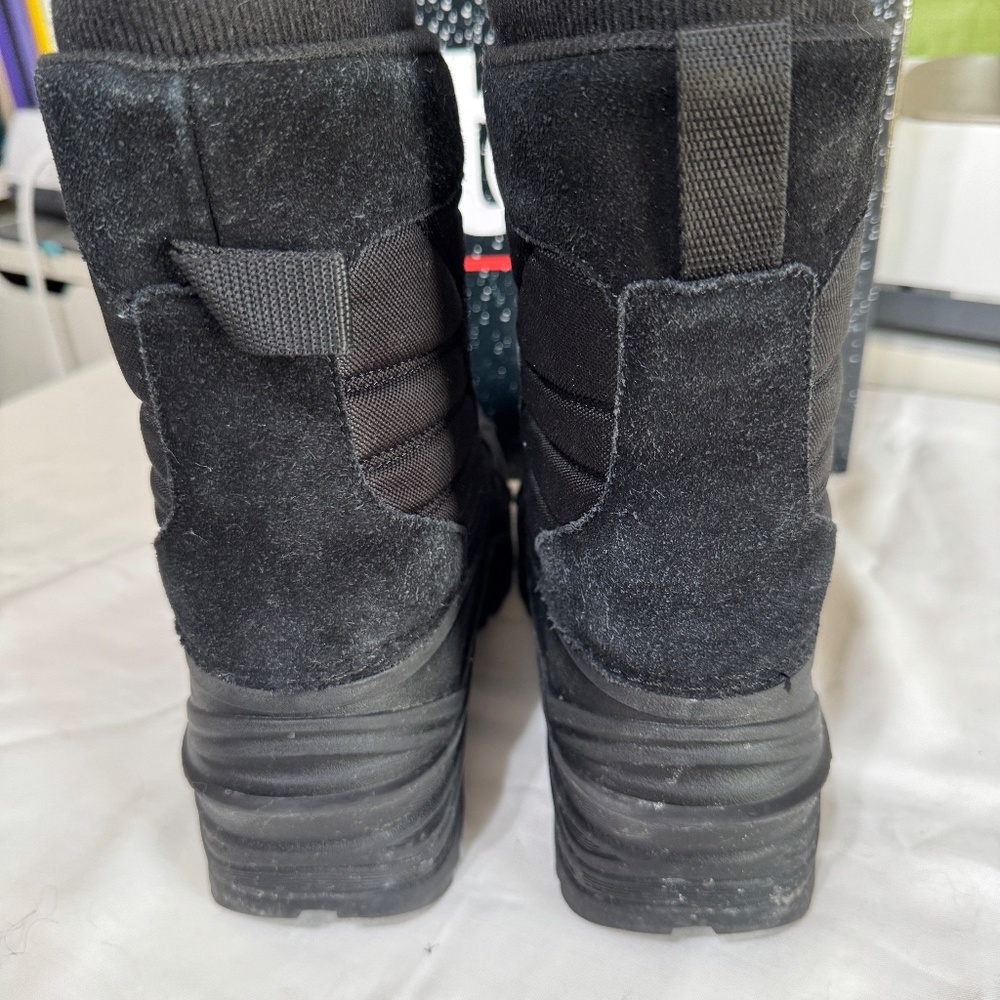 Mens Totes Briggs Black Waterproof Snow Boots, Size 9 w/ original box - Picture 2 of 11